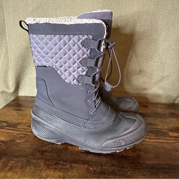 The North Face Womens Never Stop Exploring Winter Snow Boots Gray Purple Size 5 - Picture 1 of 12